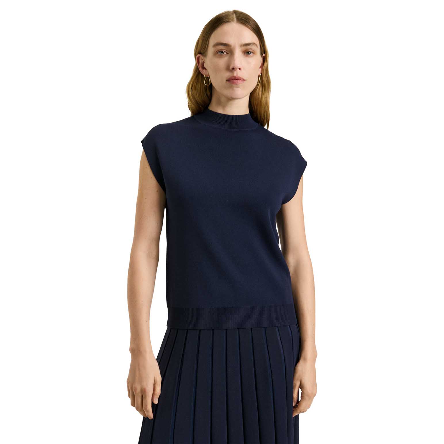 Veronika Maine Drop Shoulder Funnel Neck Knit